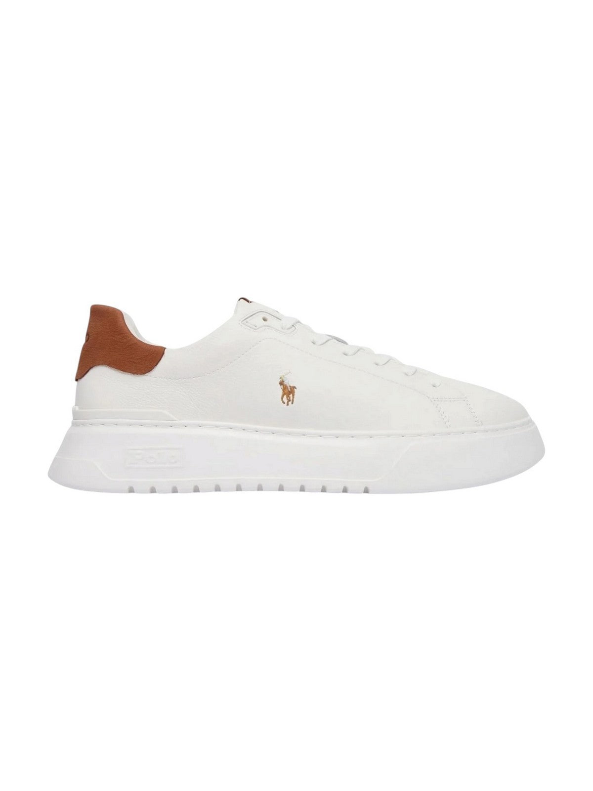 POLO RALPH LAUREN Sneaker Uomo  809P07170 001 OFF WHITE/TAN