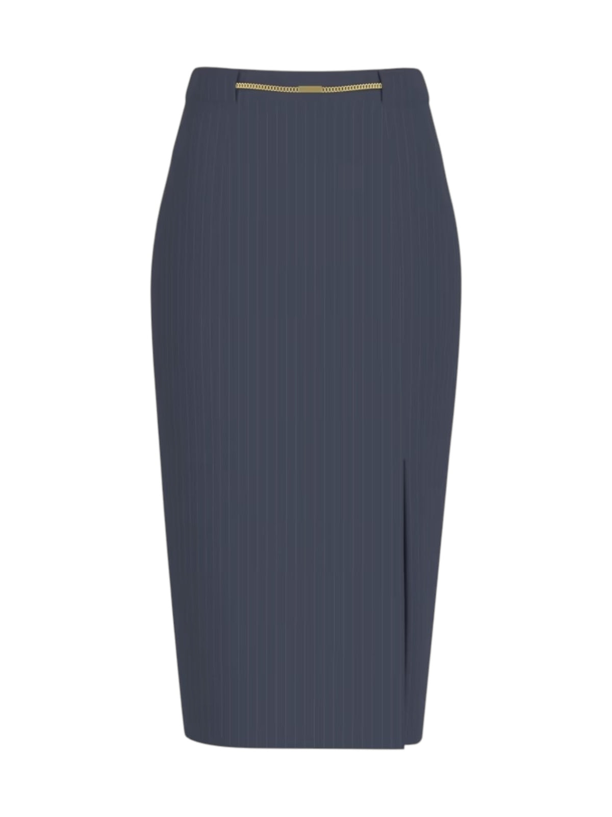 MARCIANO Gonna Donna NICLA SLIT MIDI SKIRT 6RGD09 7438A FBEK SUITING BLUE PINSTRI gioboutiqueweb