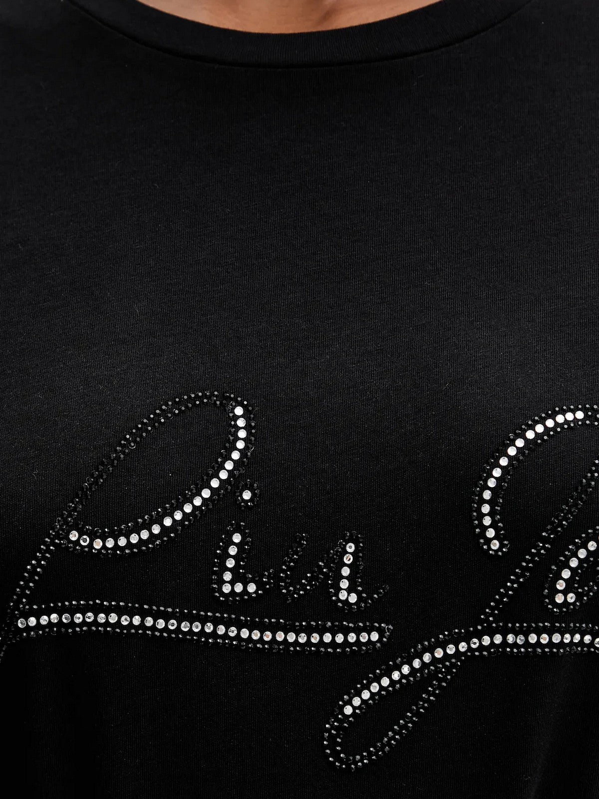 LIU JO WHITE T-shirt Donna  MF5410JS923 W9415 NERO/LIUJO