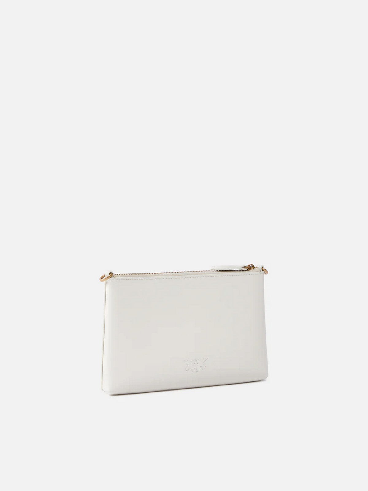 PINKO Pochette Donna FLAT HORIZONTAL MINI VITELLO S 104277-A0F1 Z14Q BIANCO SETA-ANTIQUE GOLD gioboutiqueweb