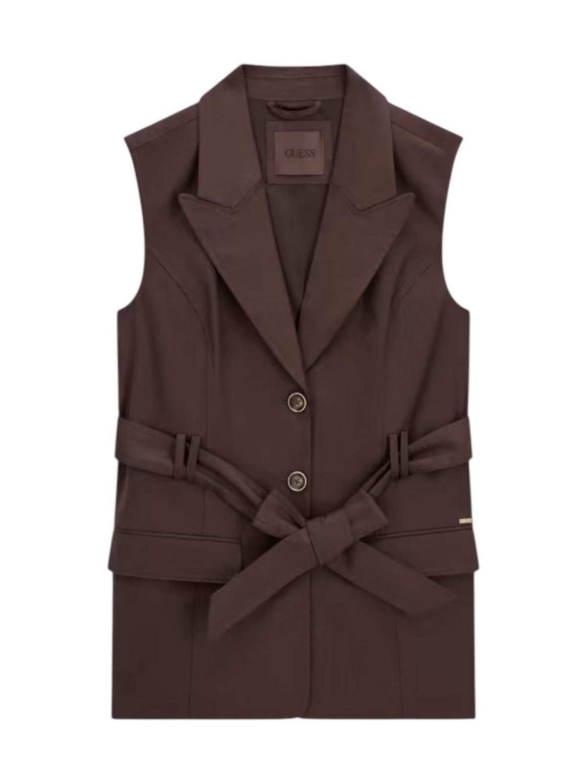 GUESS Gilet Donna SL CARLA BLAZER W6GN05 W1760 G1EB REGAL BROWN gioboutiqueweb