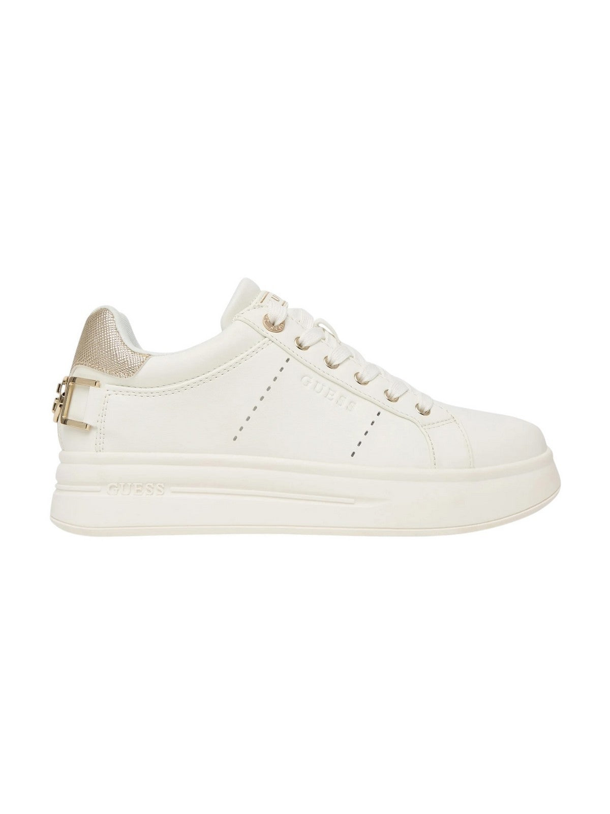 GUESS Sneaker Donna WESLI FLPWES ELE12 WHIGO WHITE GOLD