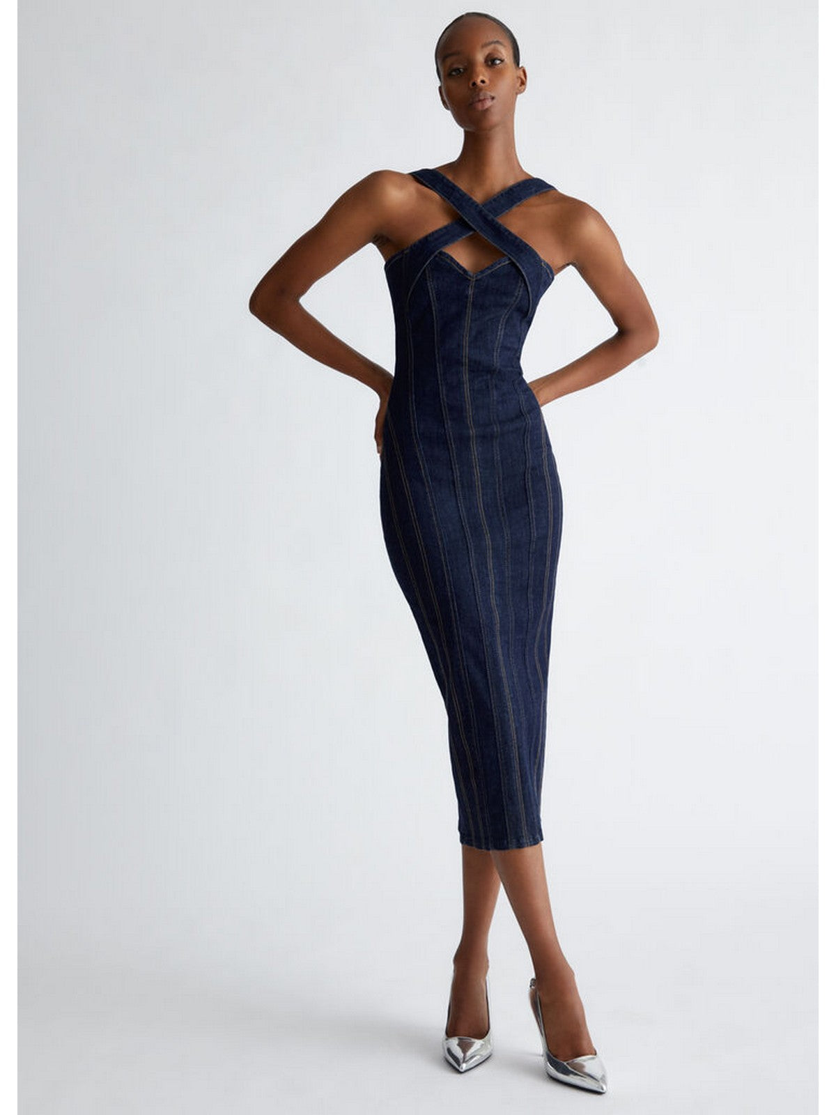 LIU JO BLUE DENIM Abito Donna  UF4156D4925 77000 Blu gioboutiqueweb