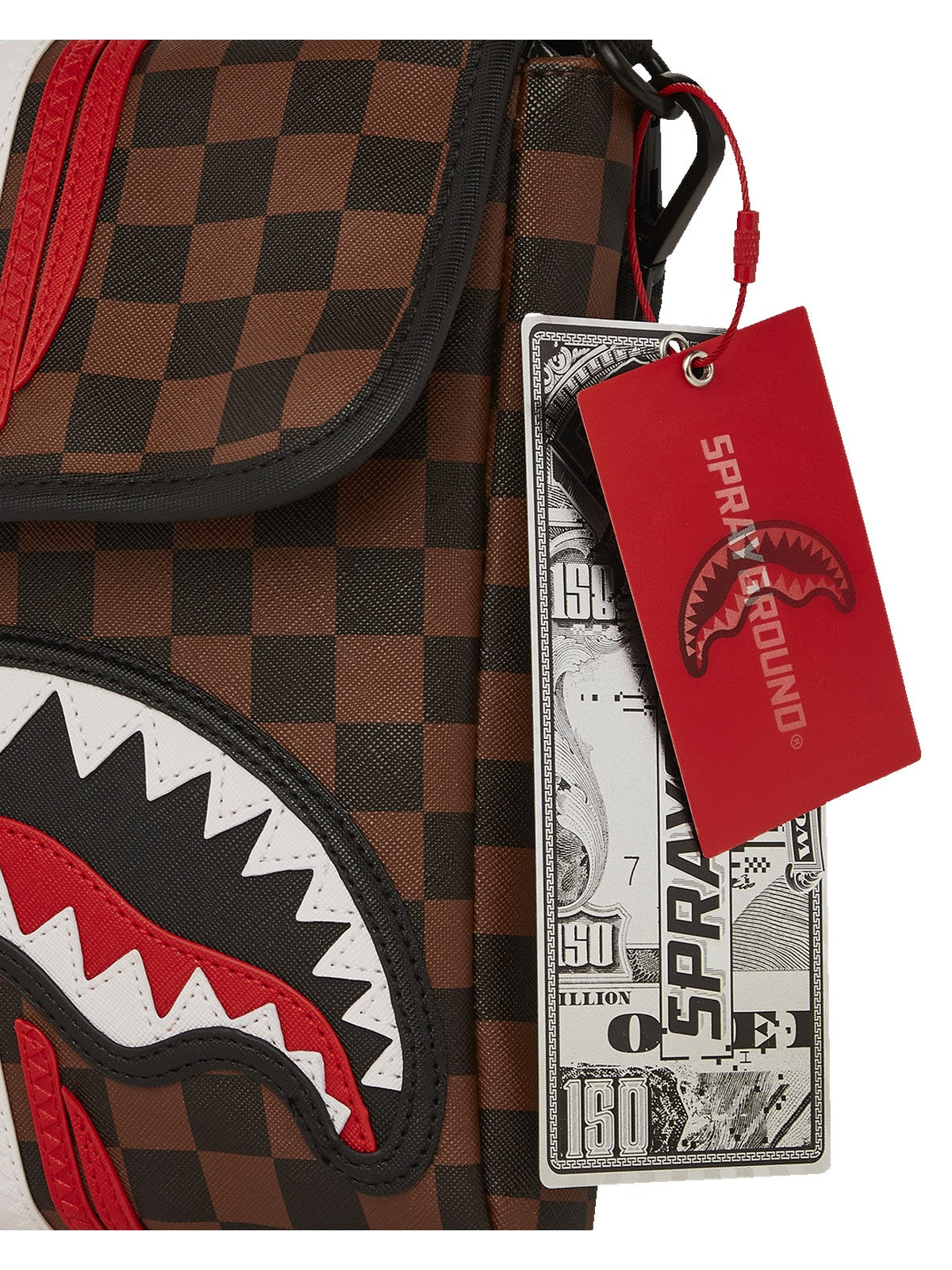 SPRAYGROUND Tracolla Uomo MACHINE FRANCAISE MESSENGER SLING 910B7489NSZ Marrone gioboutiqueweb