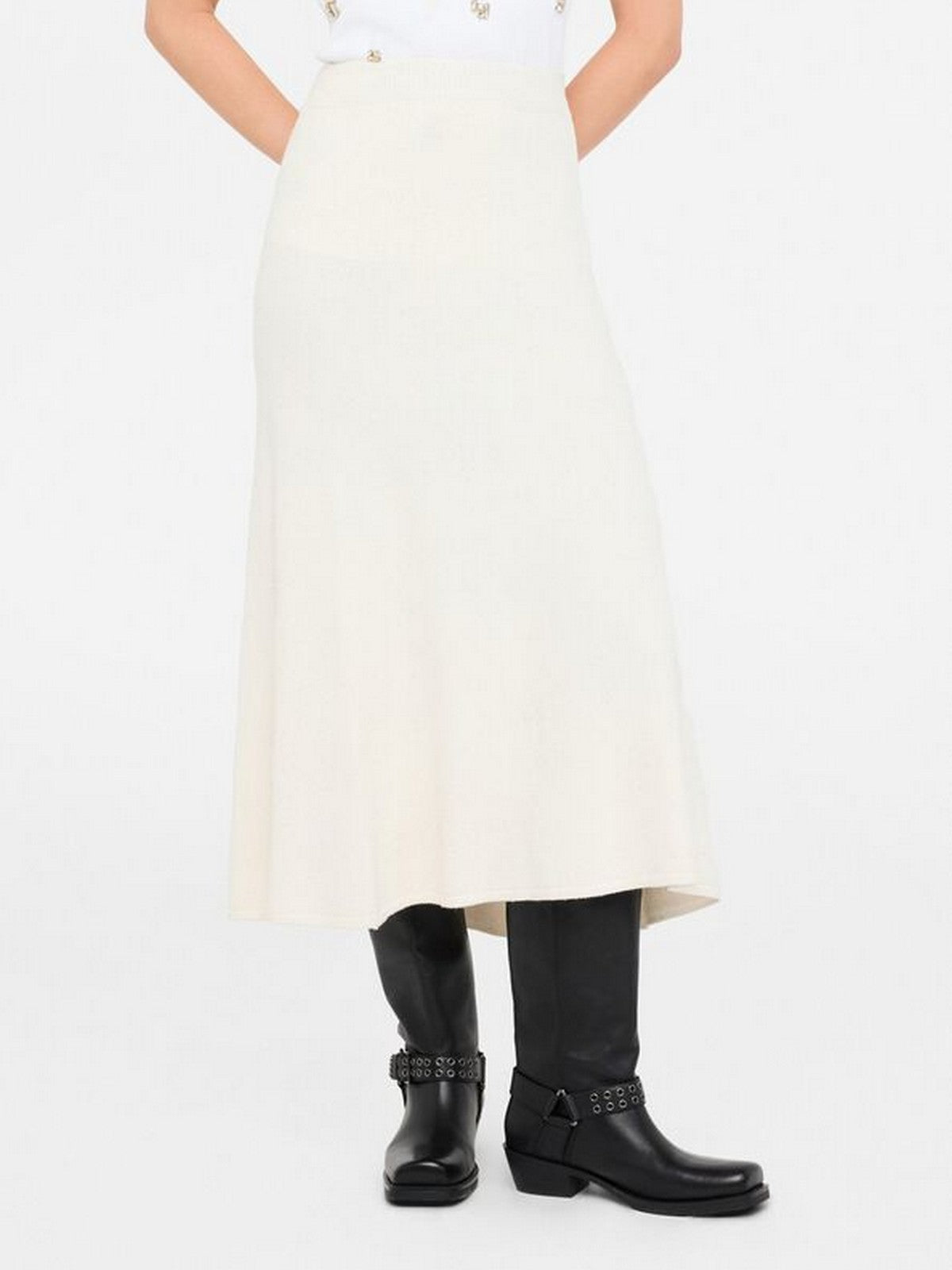 LIU JO WHITE Gonna Donna  MF5295MA27R W9167 Bianco lana met.