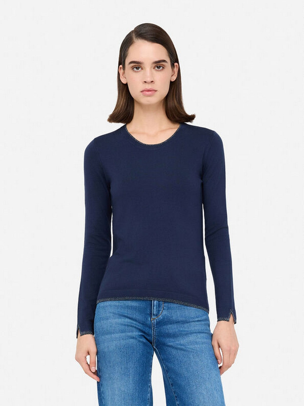 LIU JO WHITE Maglia Donna  WXX055MS49I 93921 BLU NAVY gioboutiqueweb