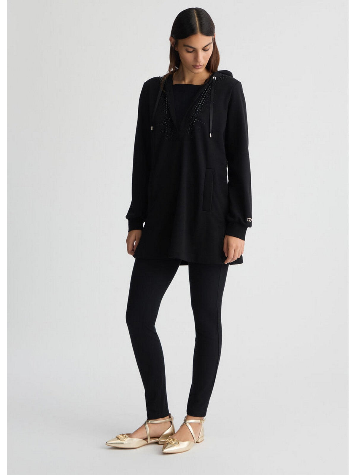LIU JO SPORT Pantalone Donna  TA5166JS182 B3280 nero/strass