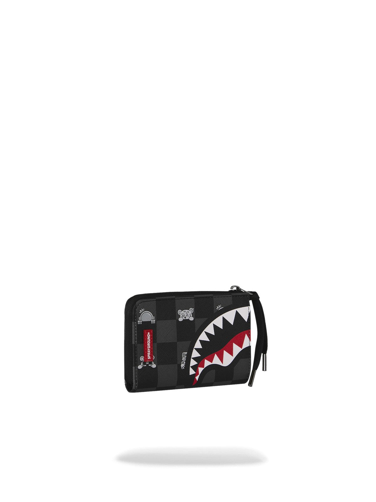 SPRAYGROUND Portafoglio Unisex adulto GRAY PEEKING CHARACTER CHECK WALLET 910W8917NSZ Nero