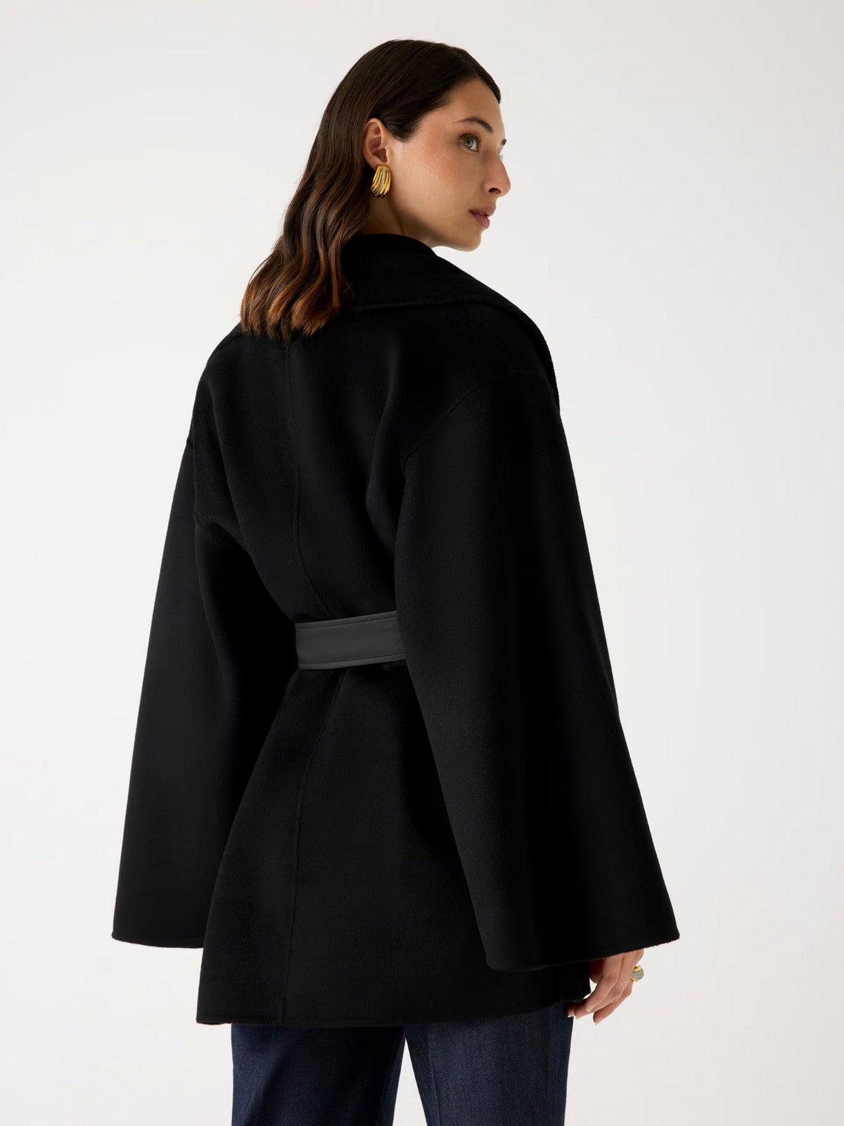 MARCIANO Giubbino Donna ELLA WIDE SLEEVES CAPE 5BGL01 7125A JBLK Jet Black A996