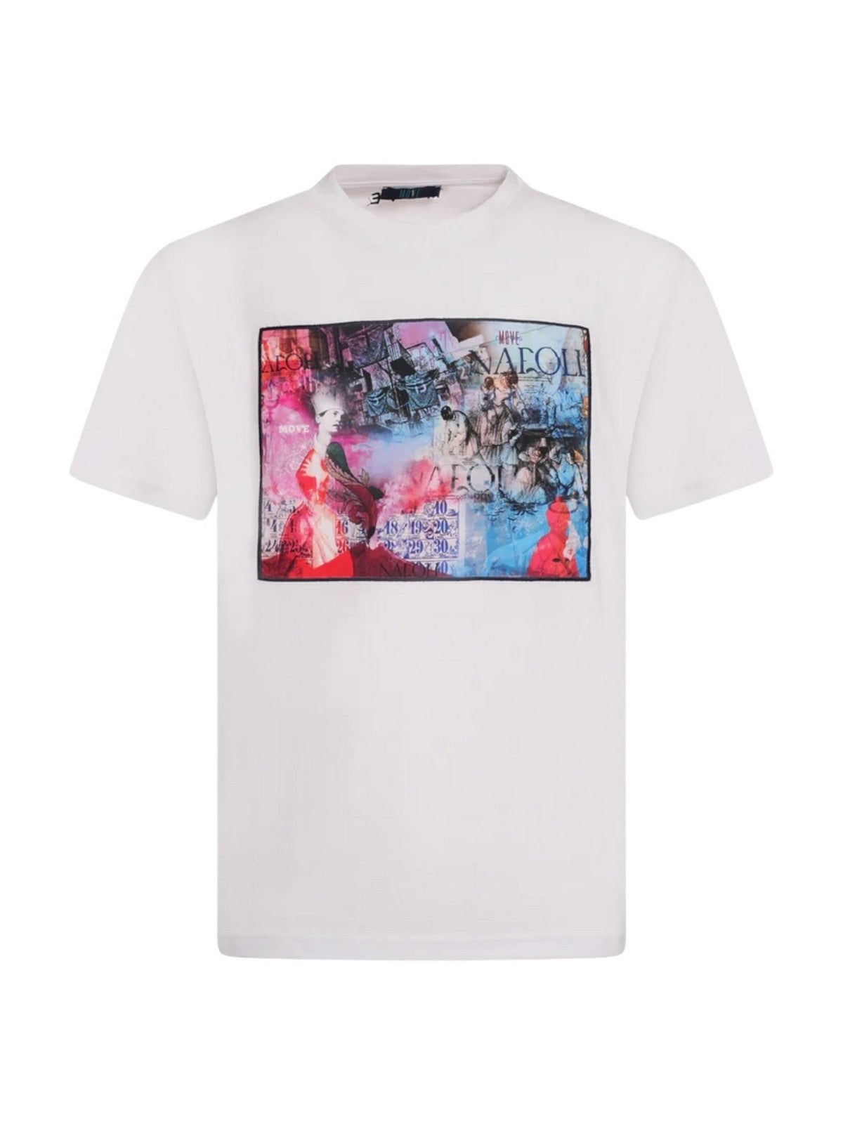 MOVE be different T-shirt Uomo  T-SHIRT NAPOLI BIANCO gioboutiqueweb