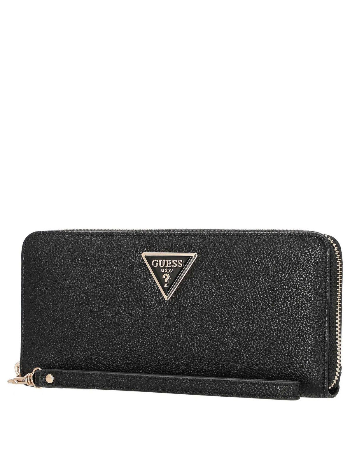 GUESS Portafoglio Donna LAUREL SLG LARGE ZIP AROUND SWBG85 00146 BLA Nero gioboutiqueweb