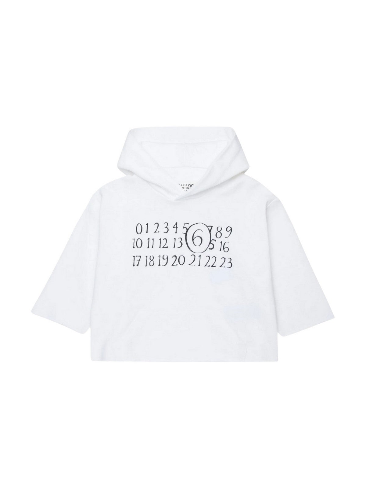 MM6 Felpa Unisex bambino  M61010 MM02X M6100 WHITE gioboutiqueweb