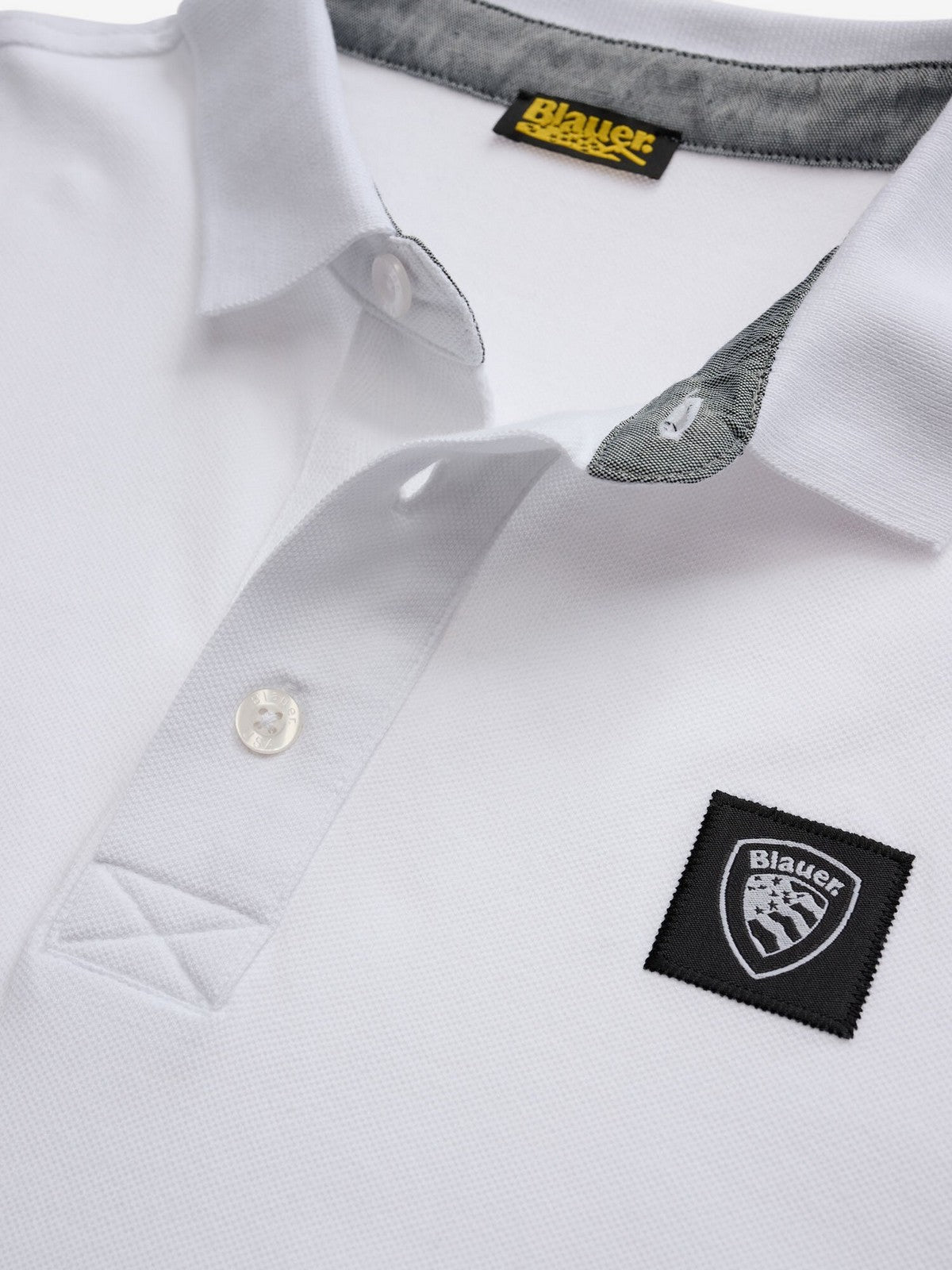 BLAUER Polo Uomo ALBAN 25SBLUT02309 007125 100 Bianco gioboutiqueweb