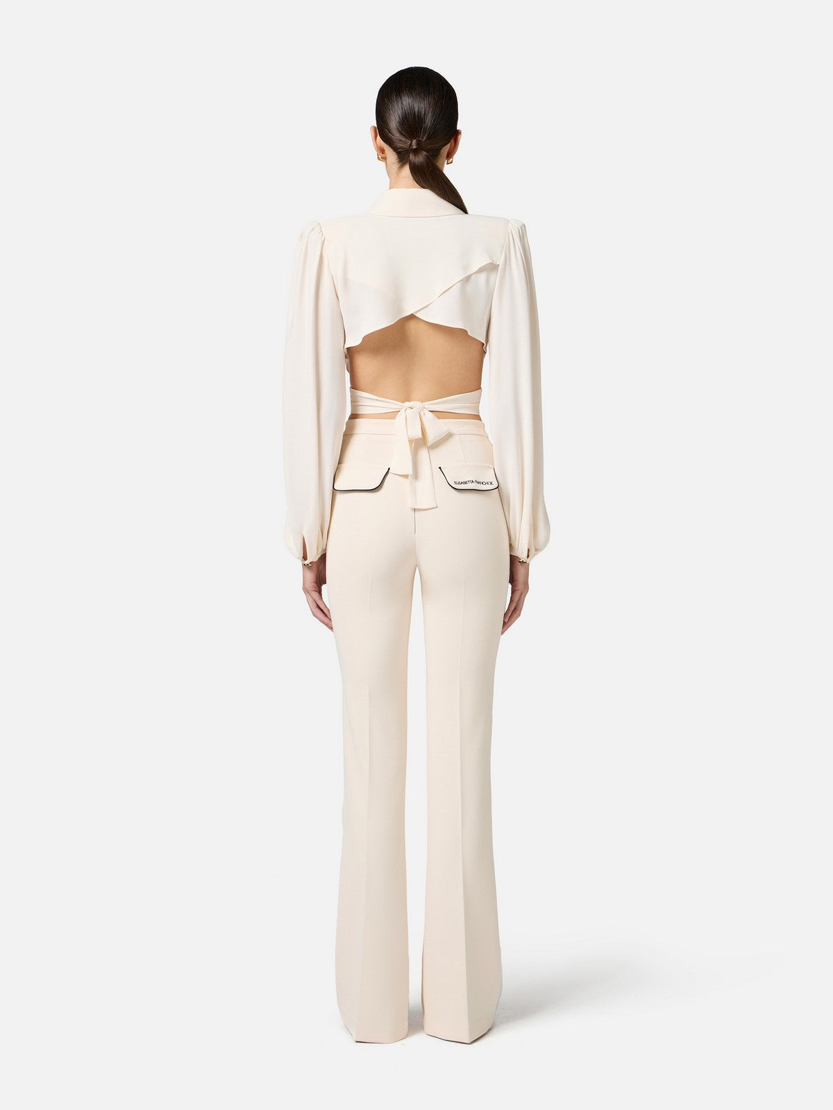 ELISABETTA FRANCHI Pantalone Donna  PA08451E2-E84 Beige gioboutiqueweb