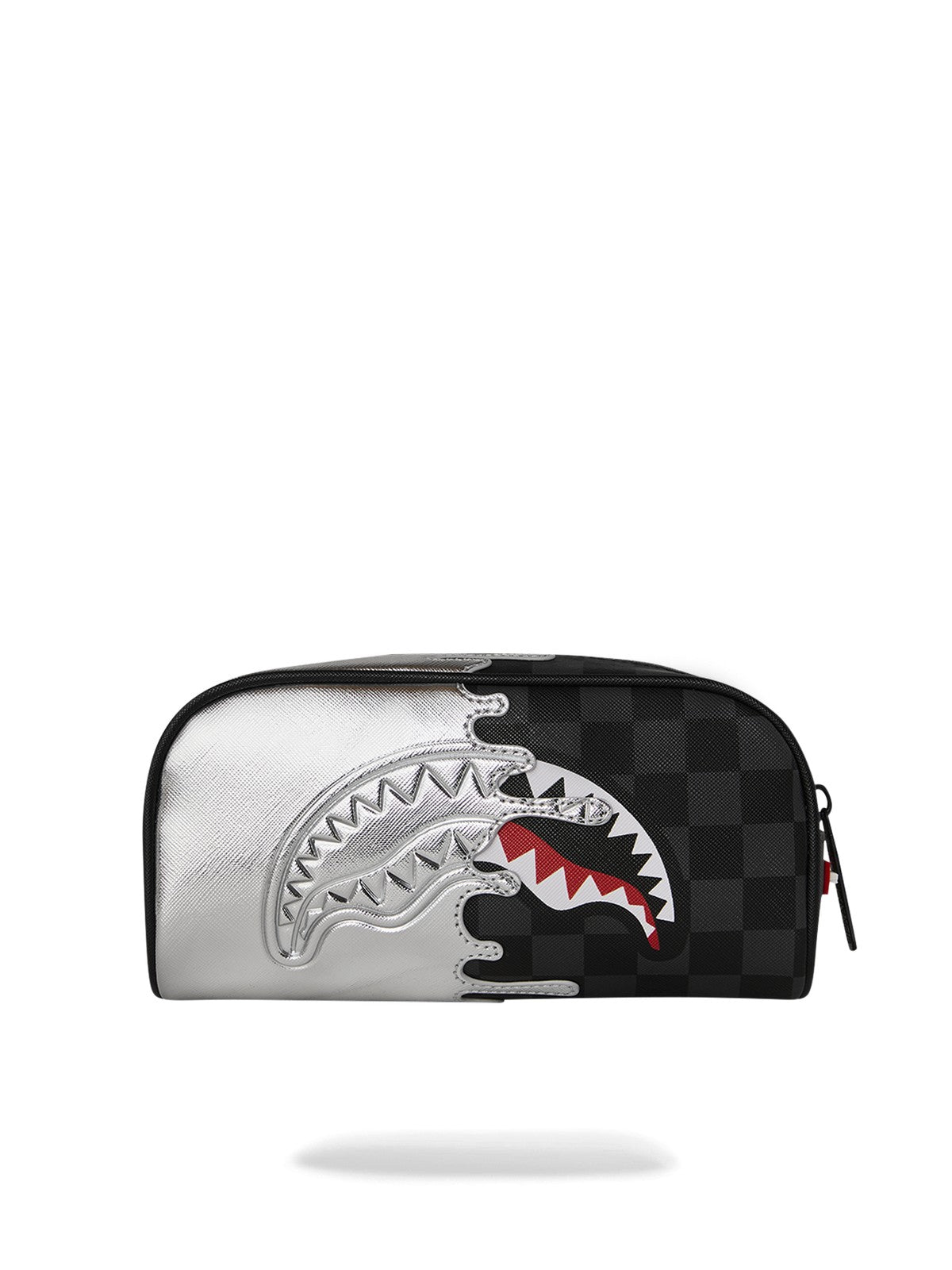 SPRAYGROUND Pochette Unisex adulto SILVER SIDE DRIP BLACK CHECK PENCIL POUCH 910B8927NSZ Nero gioboutiqueweb