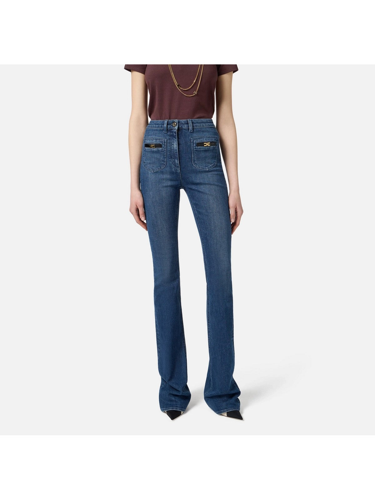 ELISABETTA FRANCHI Jeans Donna  PJ12N56E2 104 BLUE DENIM gioboutiqueweb