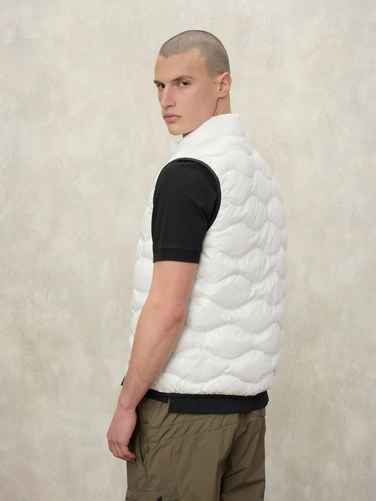BLAUER Gilet Uomo DANNY 26SBLUX02184 005958 100GG BIANCO OTTICO int. GRIGIO NEBBIA gioboutiqueweb