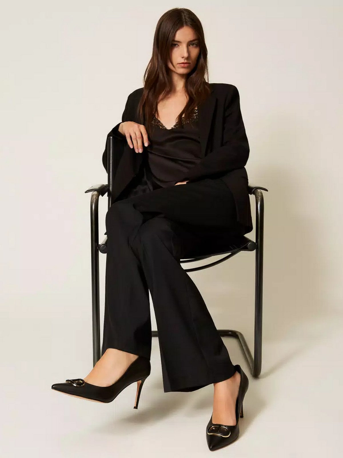 TWINSET Décolleté Donna OVAL T 252TCP032 00006 Nero gioboutiqueweb