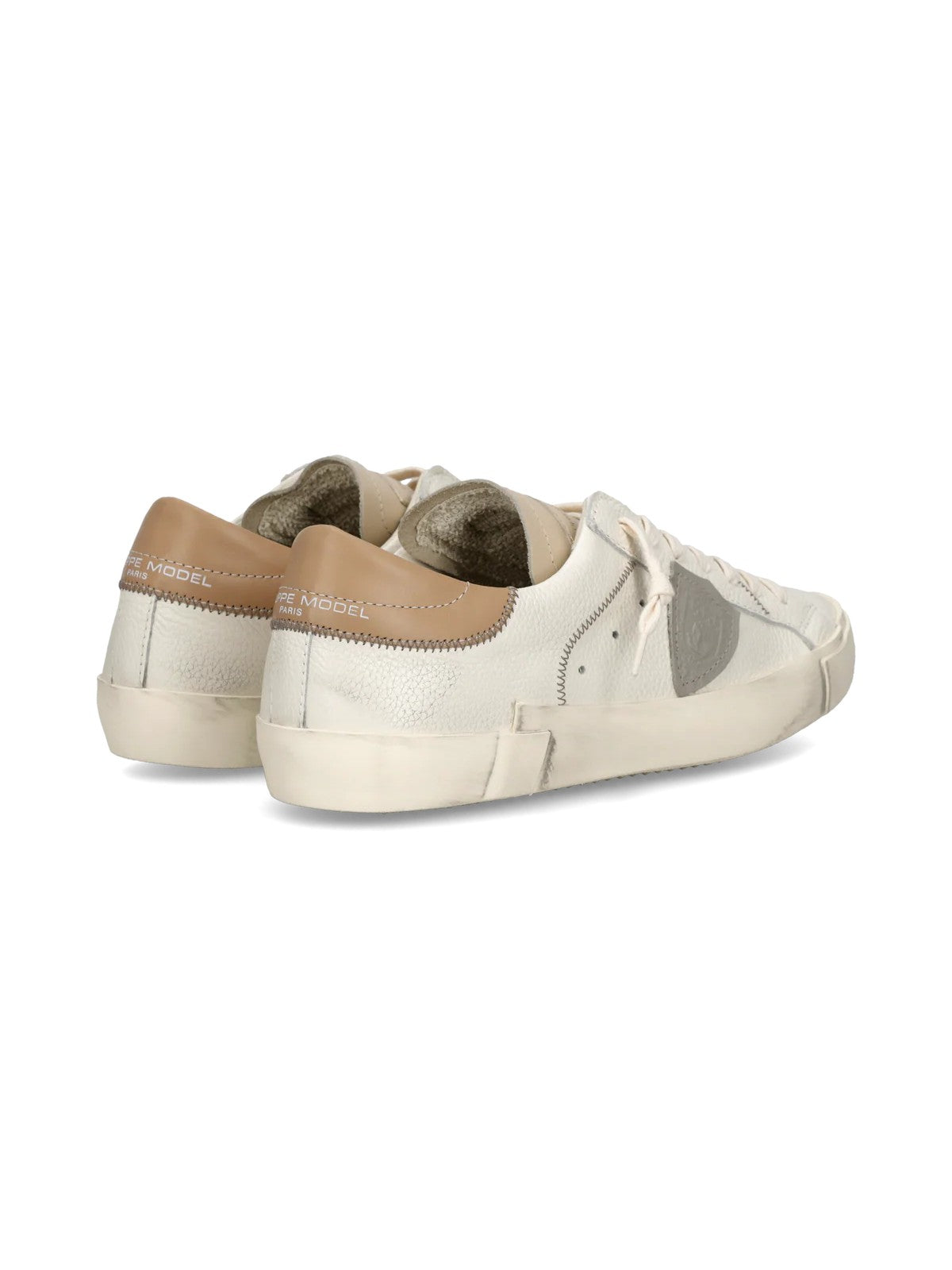 PHILIPPE MODEL Sneaker Uomo Prsx Low Man PRLU VZ01 VEAU CERF_LAIT MUD