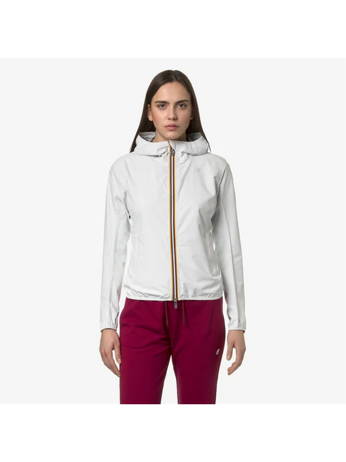 K-WAY Giubbino Donna Lily Eco Stretch Dot K5127LW 001 Bianco gioboutiqueweb