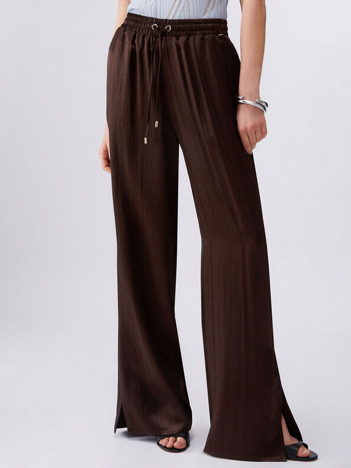 LIU JO BLACK Pantalone Donna  CA6147T450A P9576 Chocolate black gioboutiqueweb