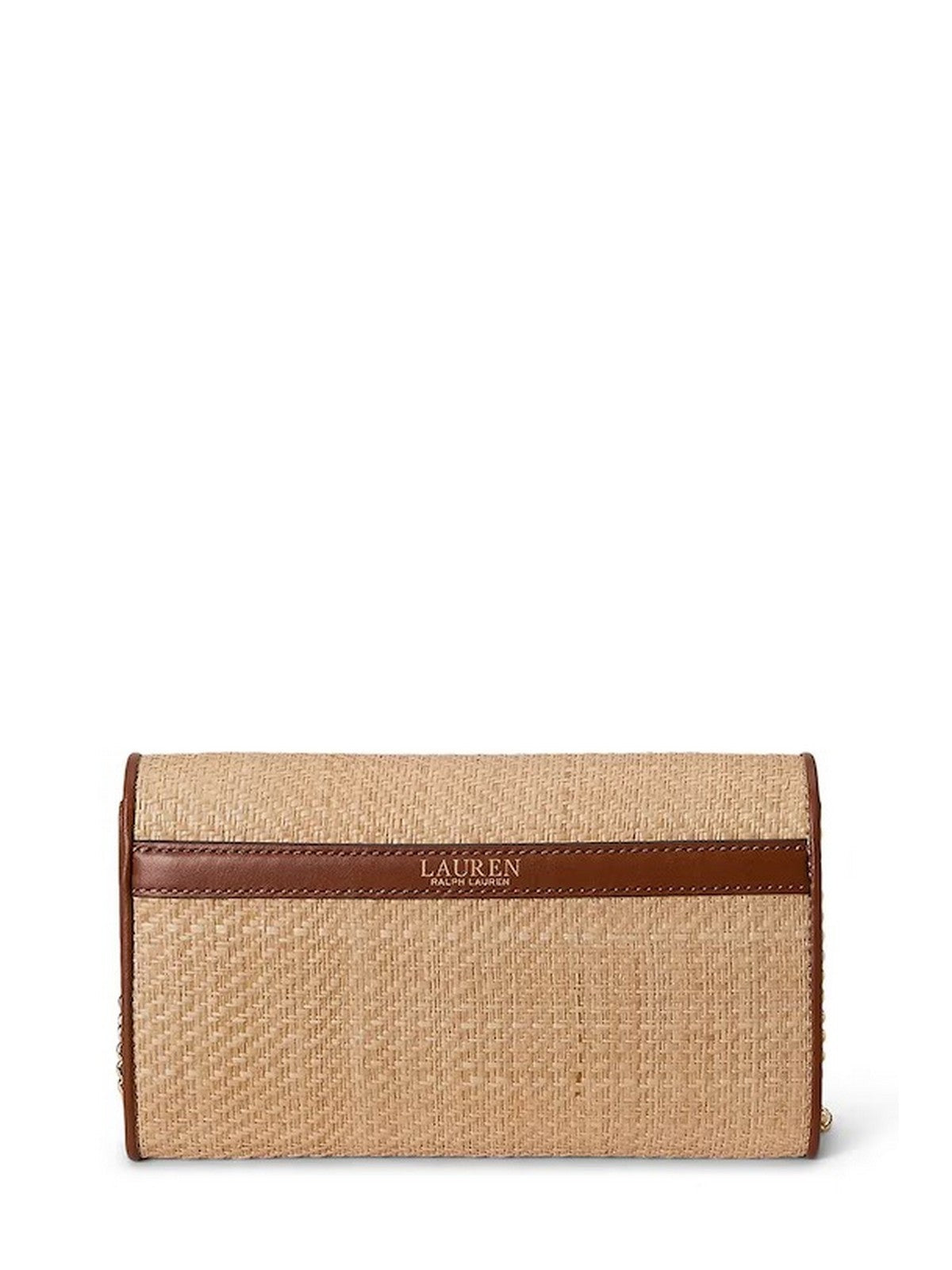 LAUREN RALPH LAUREN Portafoglio Donna ADAIR II-WALLET ON A CHAIN-LARGE 432P10517 001 NATURAL/LAUREN TAN gioboutiqueweb