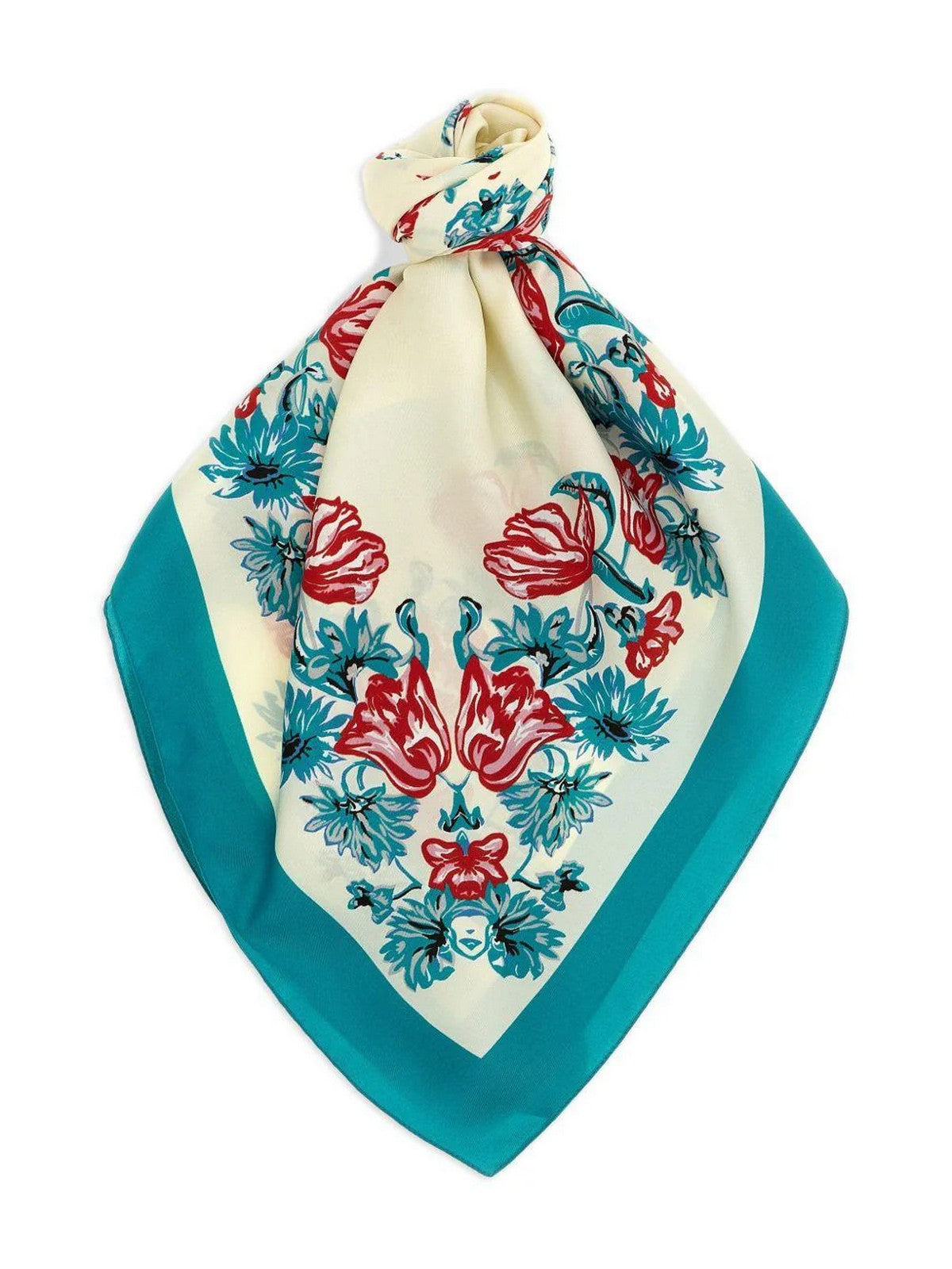 PINKO Foulard Donna LIMBO FOULARD TWILL STAMPA LOG 106656-A38I DS3 PANNA/VERDE gioboutiqueweb
