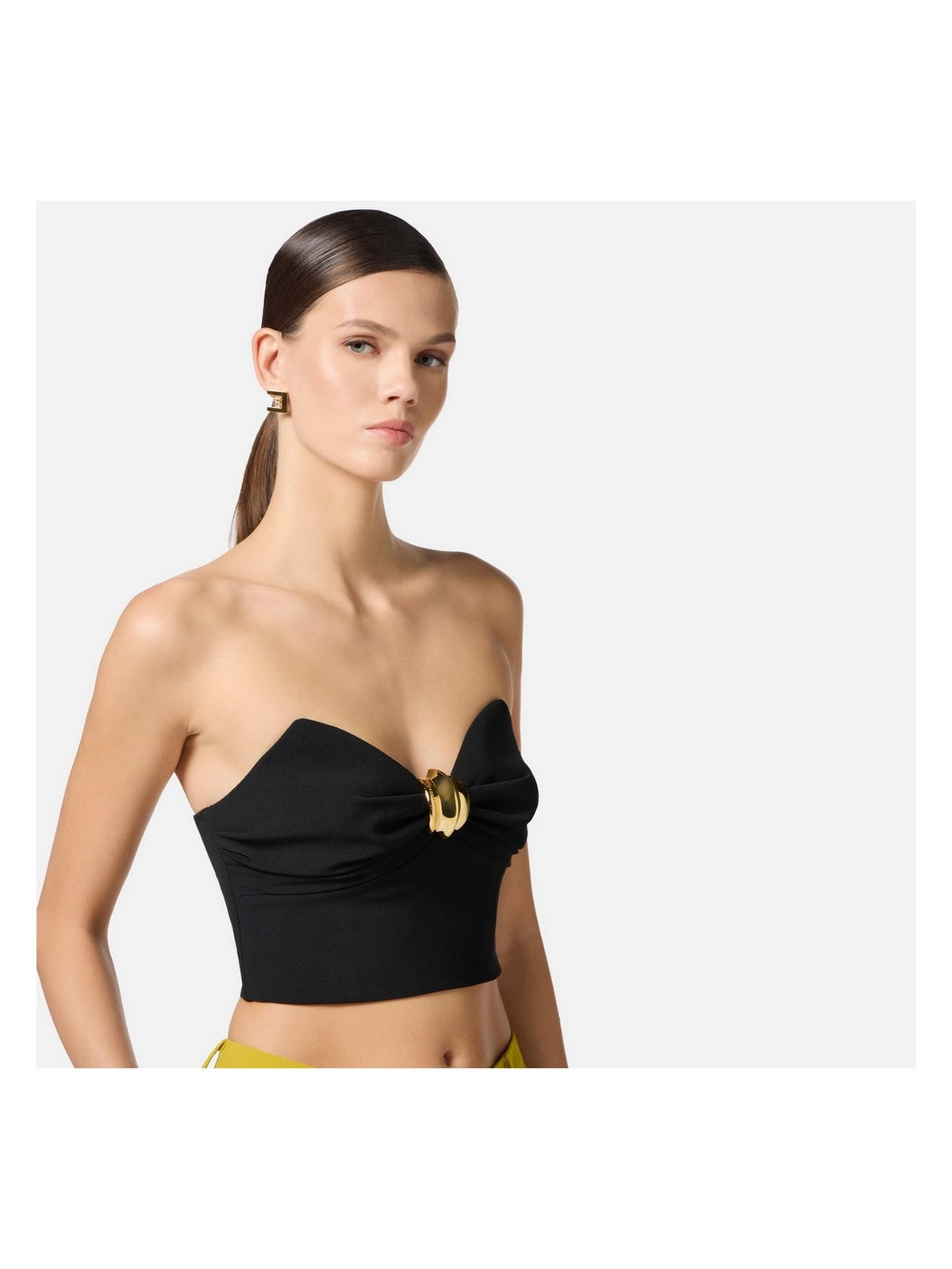 ELISABETTA FRANCHI Top Donna  TO01851E2-110 Nero gioboutiqueweb