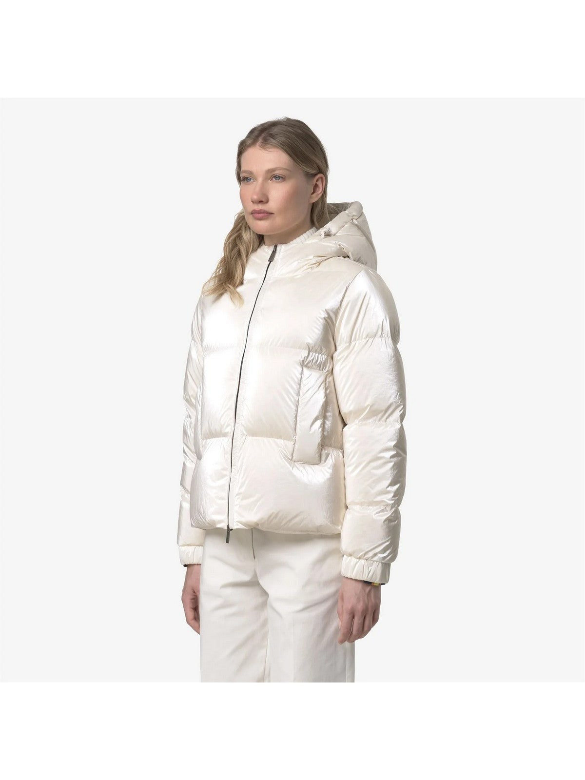 K-WAY Giubbino Donna LETHILLE THERMO PEARLY K7136MW B2Z WHITE GARDENIA COMBO