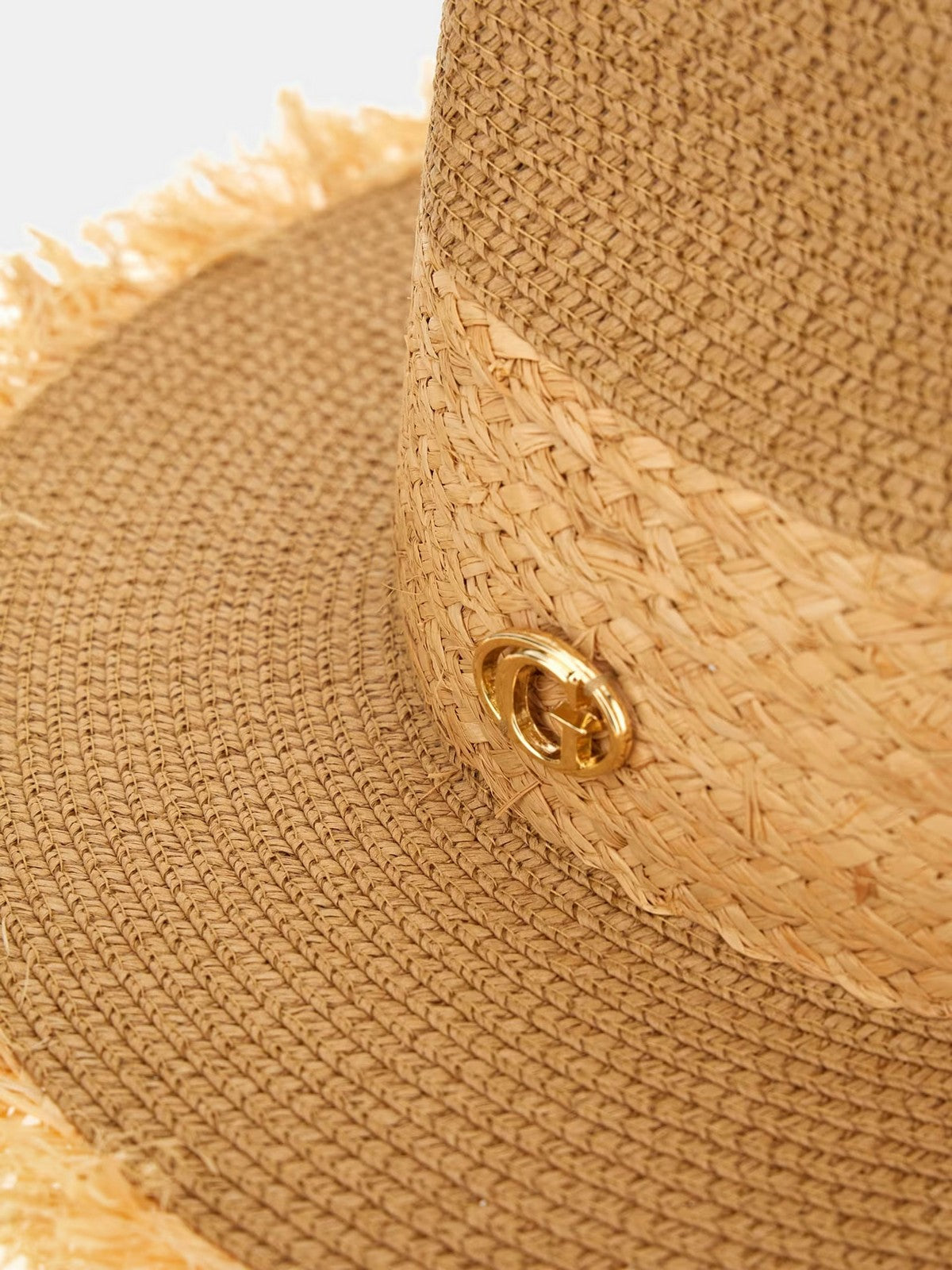 GUESS Cappello Donna OFELIA RAFFIA FEDORA HAT AW5509 POL01 NTC NATURAL COGNAC gioboutiqueweb