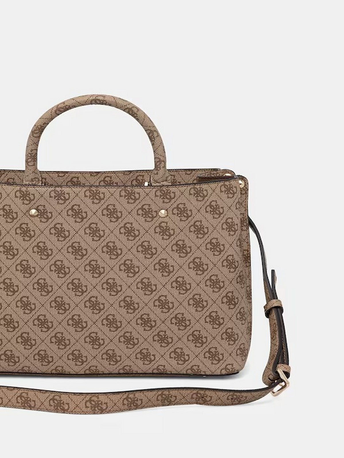 GUESS Borsa Donna MERIDIAN II GIRLFRIEND SATCHEL HWSG69 74060 LTL LATTE LOGO gioboutiqueweb