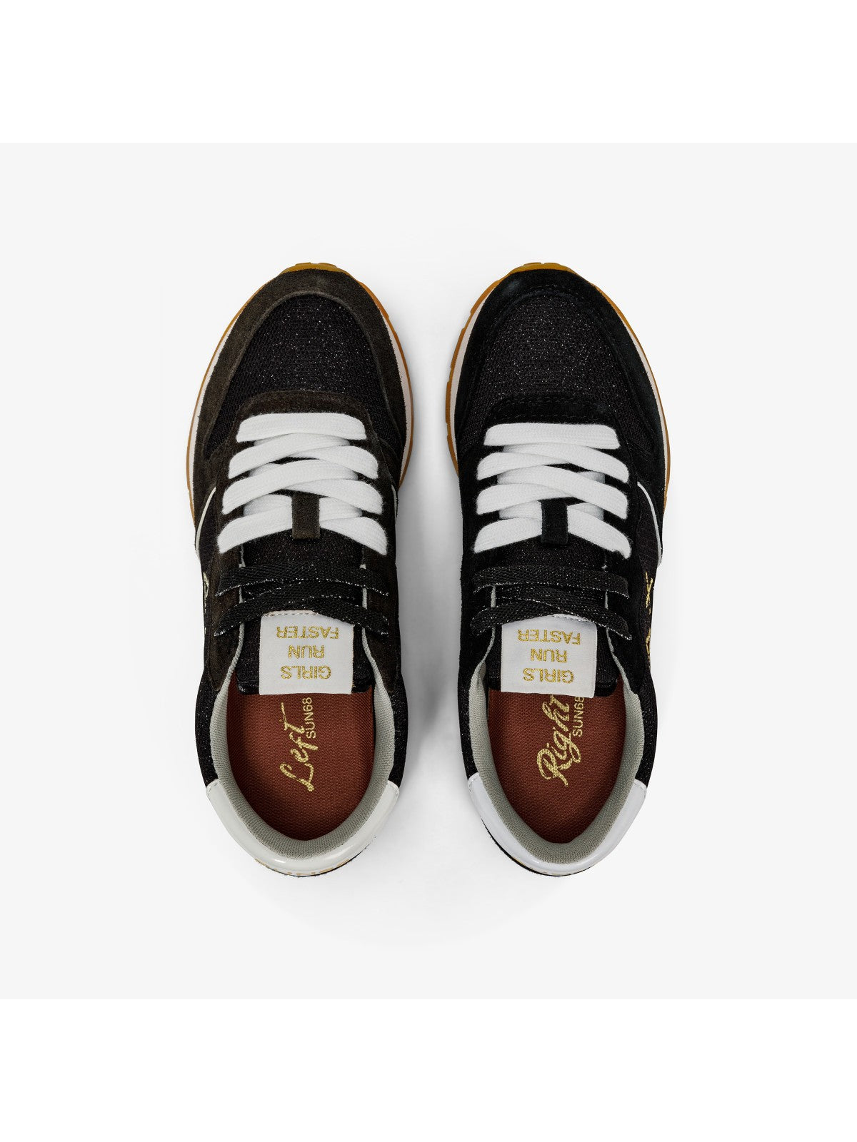 Sun68 Sneaker Frau Verbündeter Glitzer Textil Z34203 11 Schwarz