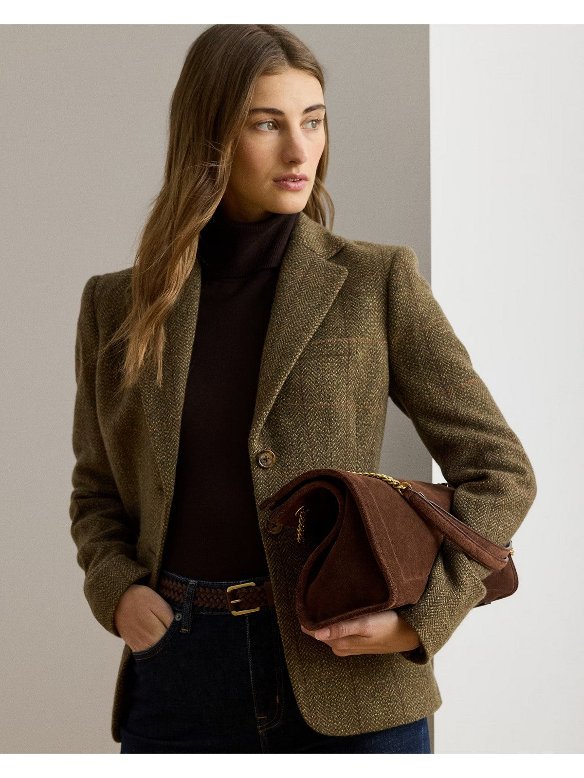 LAUREN RALPH LAUREN Borsa Donna  431969418 002 DARK HICKORY