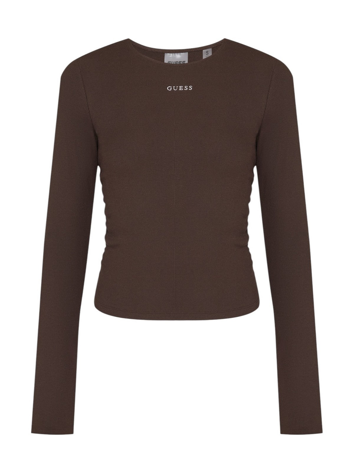 GUESS SPORT Maglia Donna NAT RIB LS TOP V6RP08 KD932 A10K COFFEE ROAST