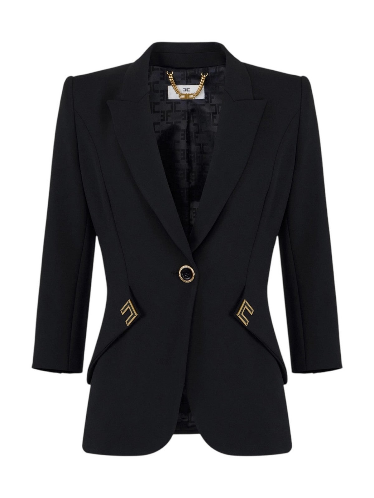 ELISABETTA FRANCHI Giacca Donna  GI21561E2 110 Nero gioboutiqueweb