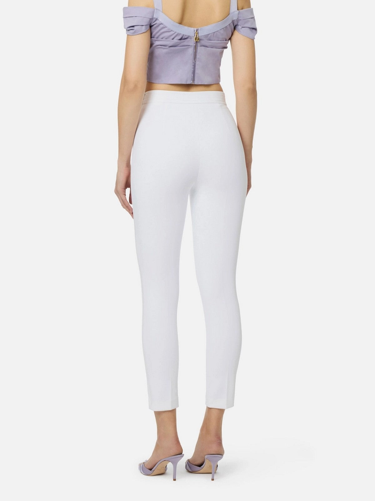 ELISABETTA FRANCHI Pantalone Donna  PA17061E2 360 Avorio gioboutiqueweb