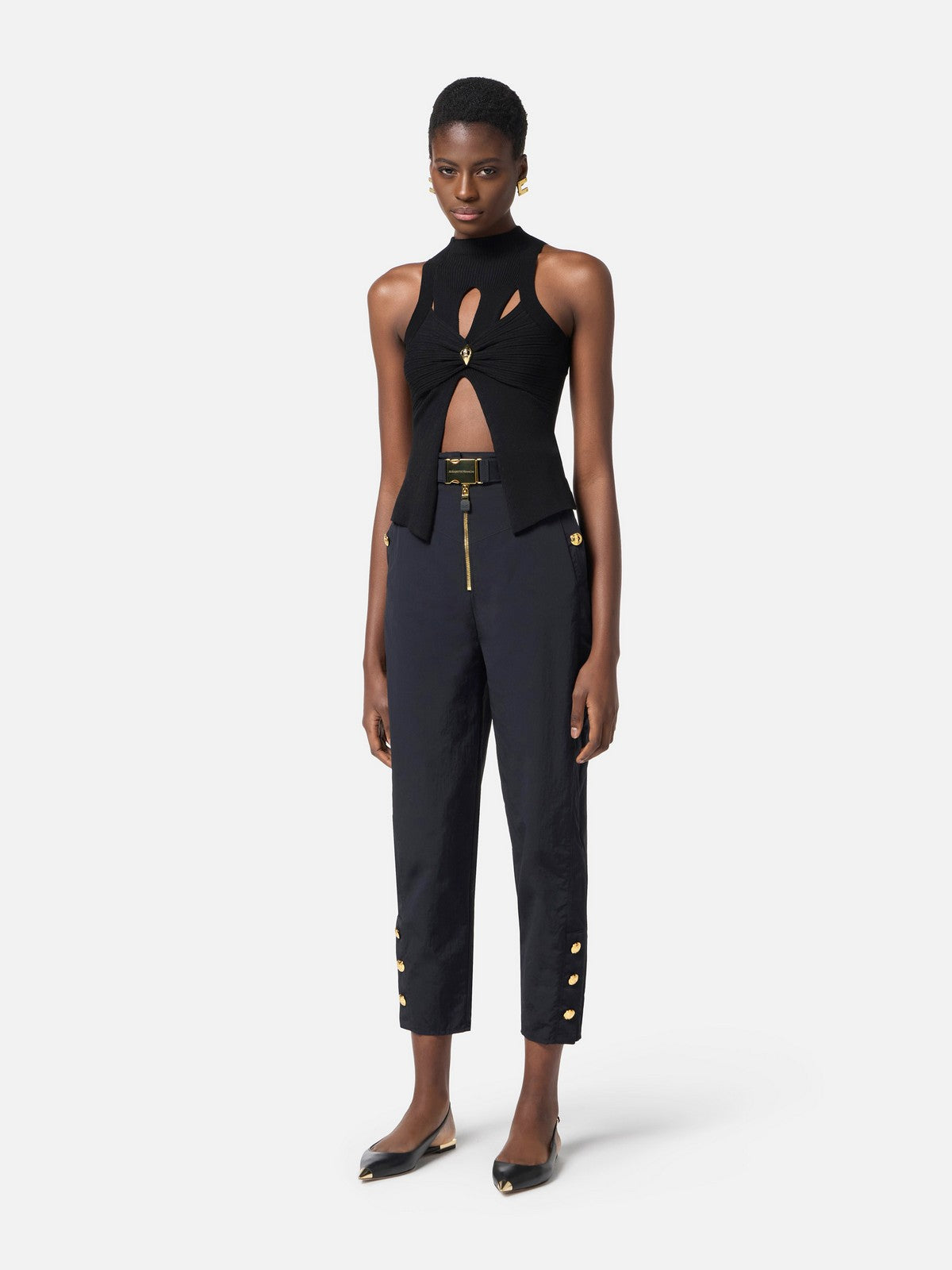 ELISABETTA FRANCHI Top Donna  TK30B51E2-110 Nero gioboutiqueweb