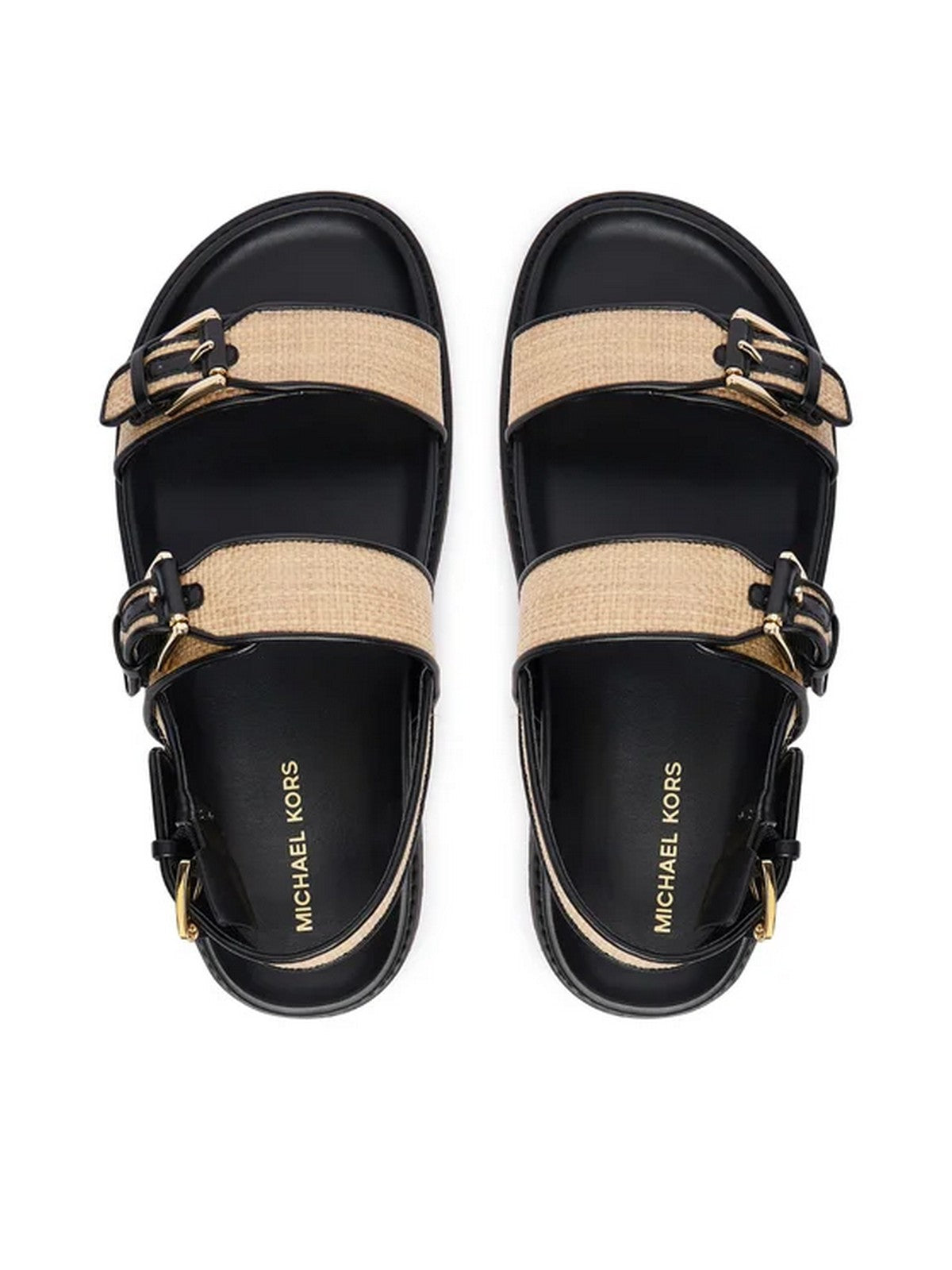 MICHAEL KORS Sandalo Donna NIA FLAT SANDAL 40S6NIFS1D 001 BLACK gioboutiqueweb