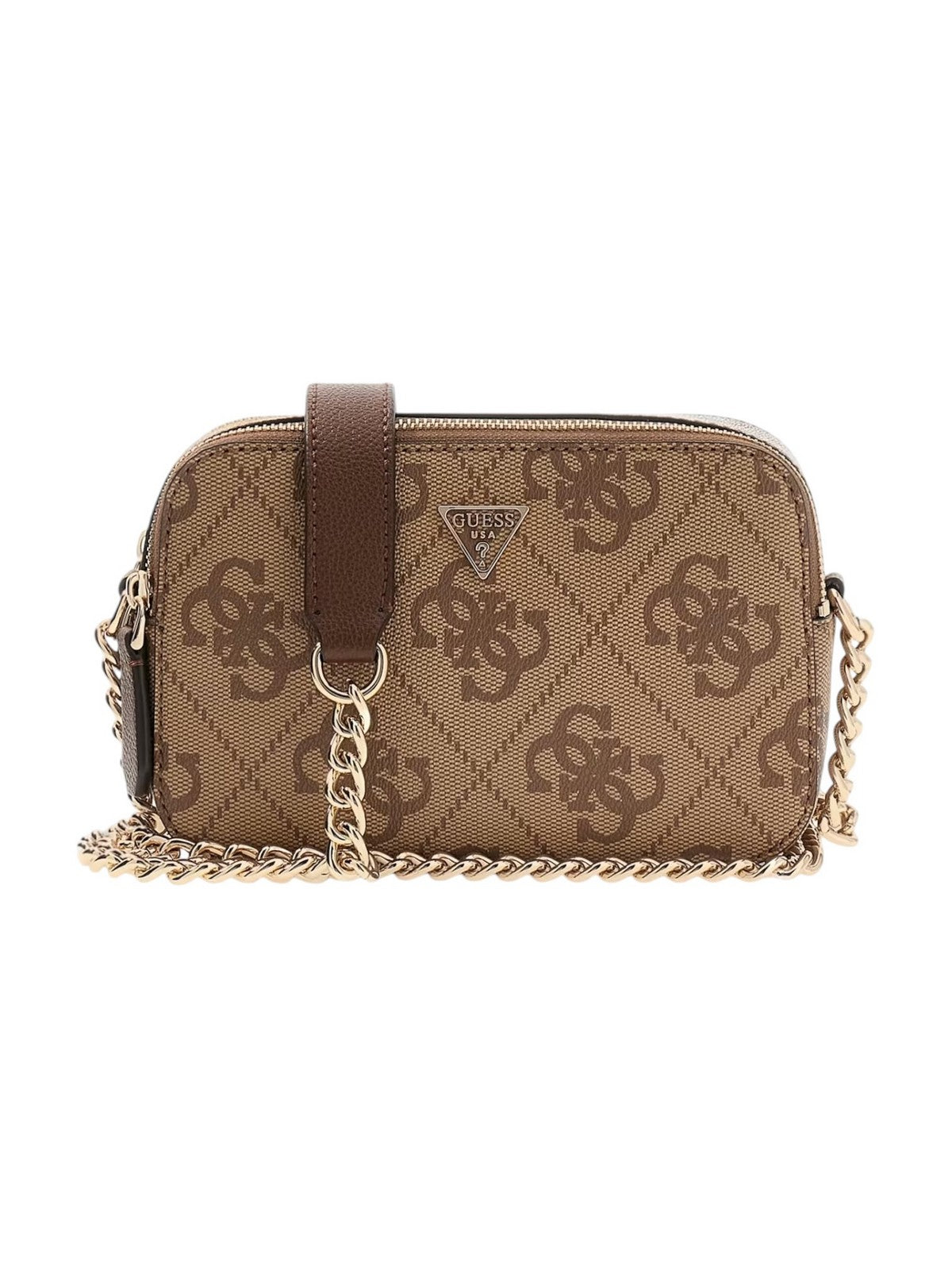 GUESS Borsa Donna NOELLE II CROSSBODY CAMERA HWSO96 72140 LGW LATTE LOGO/BROWN gioboutiqueweb