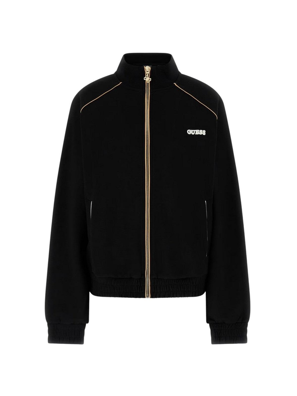 GUESS SPORT Felpa Donna GEORGIA HIGH NECK FULL-ZIP SWE V6RQ00 KD852 JBLK Jet Black A996