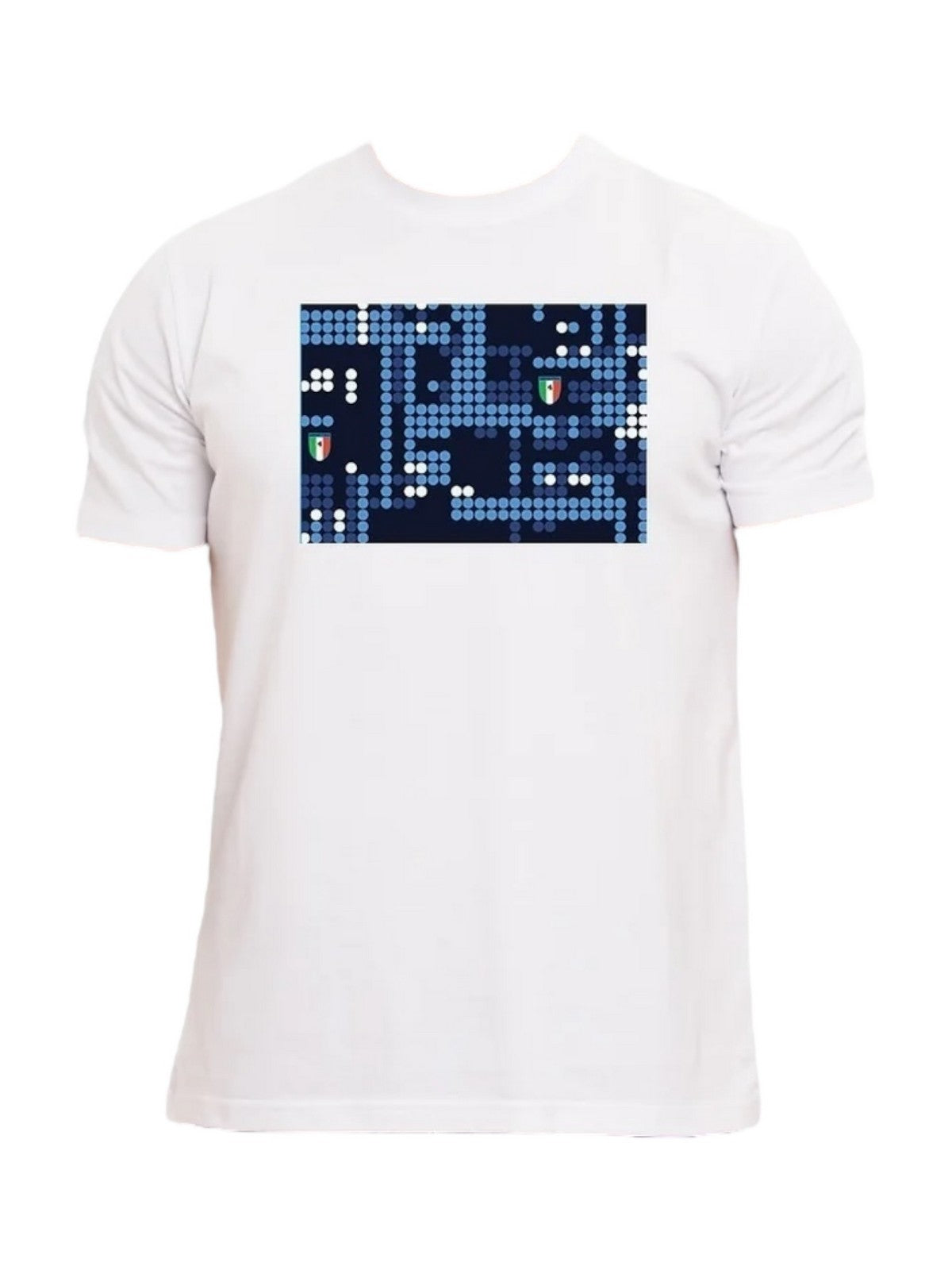 MOVE be different T-shirt Uomo  T-SHIRT NAPOLI 04 PIXEL BIANCO