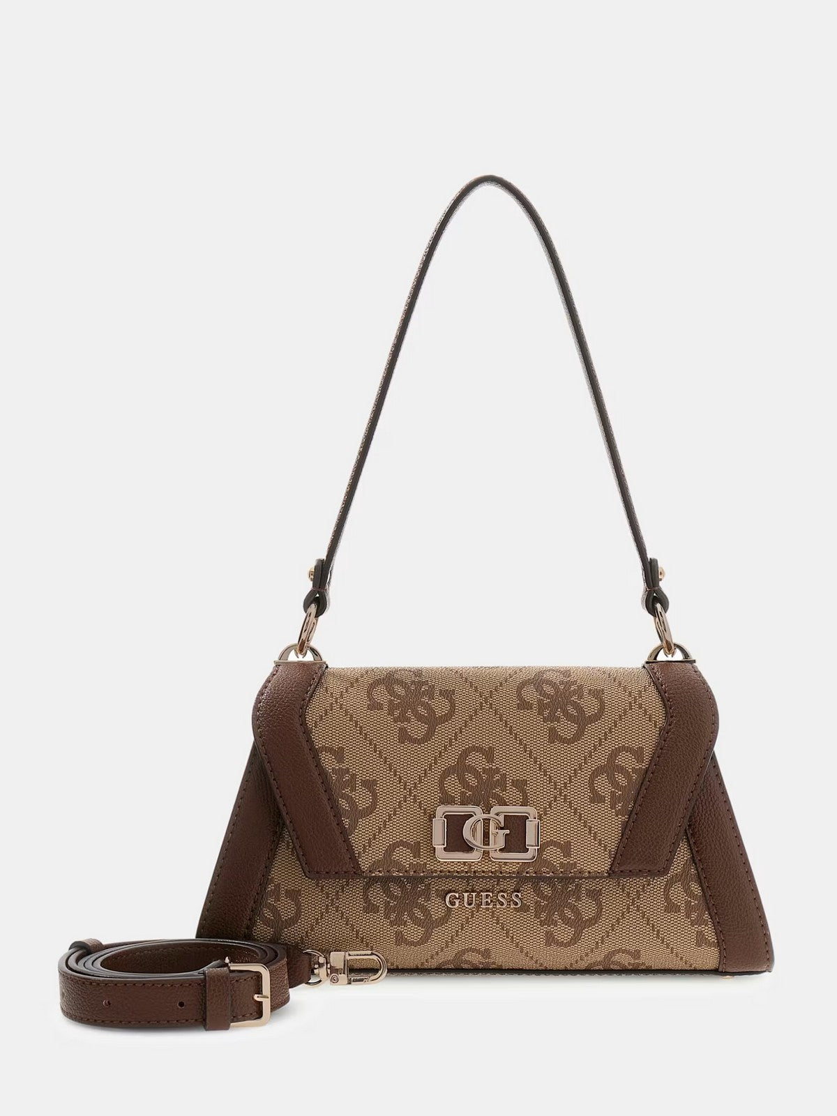 GUESS Borsa Donna KARNILLA LOGO FLAP SHLDR BAG HWOS99 01190 LGW LATTE LOGO/BROWN