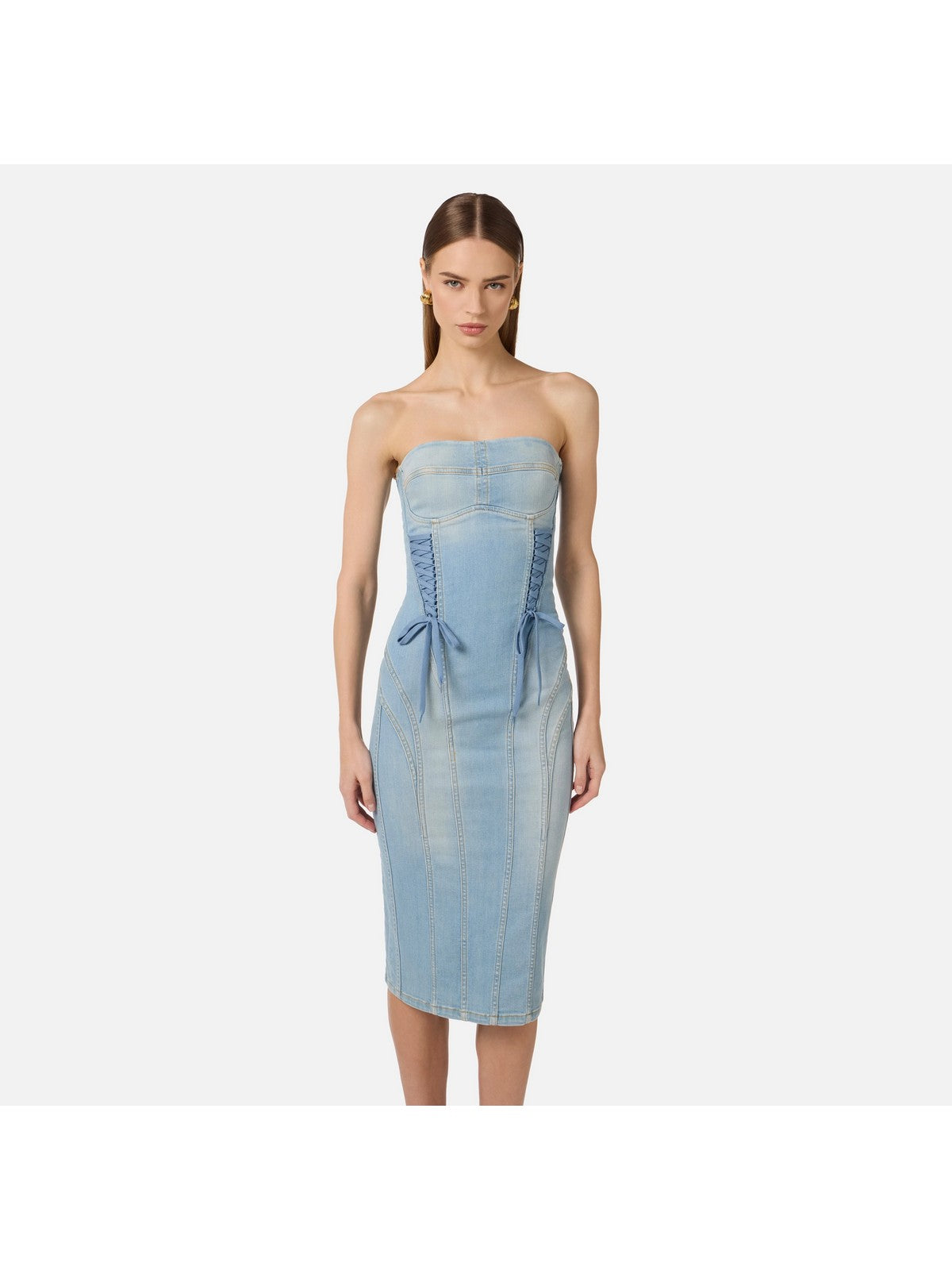 ELISABETTA FRANCHI Abito Donna  AJ47D61E2 192 LIGHT BLUE gioboutiqueweb