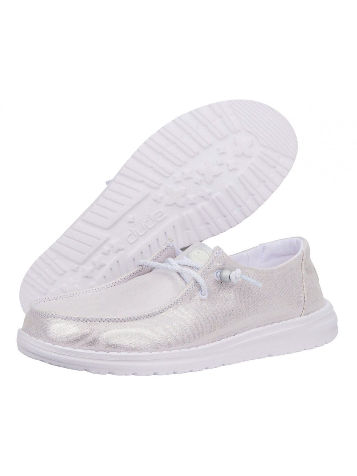 HEY DUDE Mocassino Donna Wendy Metallic Shine HD.40903 040 Argento gioboutiqueweb