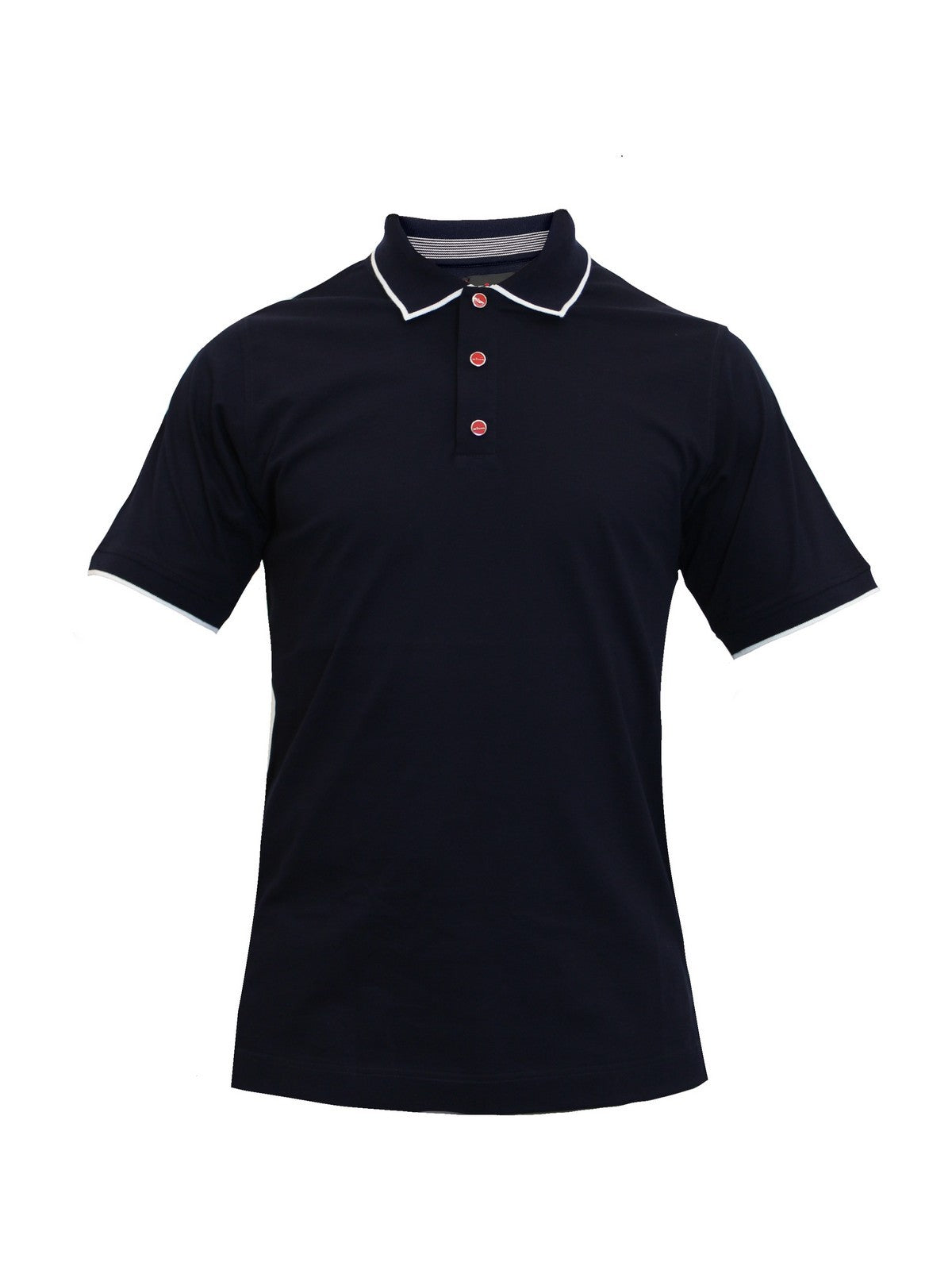 KITON Polo Uomo  UMK1369A0012002 BLUE/WHITE Blu gioboutiqueweb