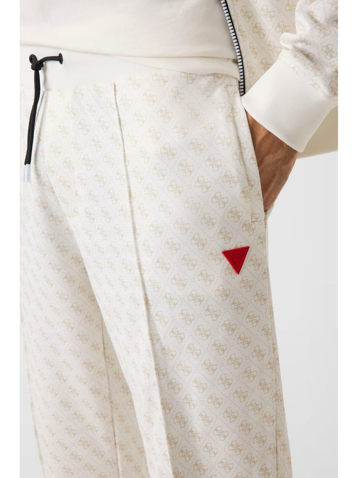 GUESS SPORT Pantalone Uomo KORBIN PANT Z2BB05 K7122 P05N 4G AOP PURE WHITE gioboutiqueweb