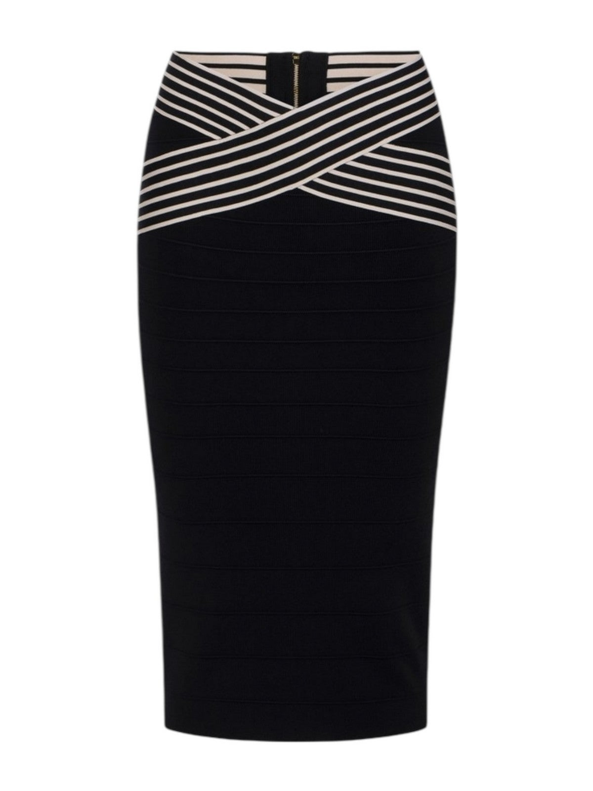 ELISABETTA FRANCHI Gonna Donna  GK16S61E2 685 NERO/BURRO gioboutiqueweb