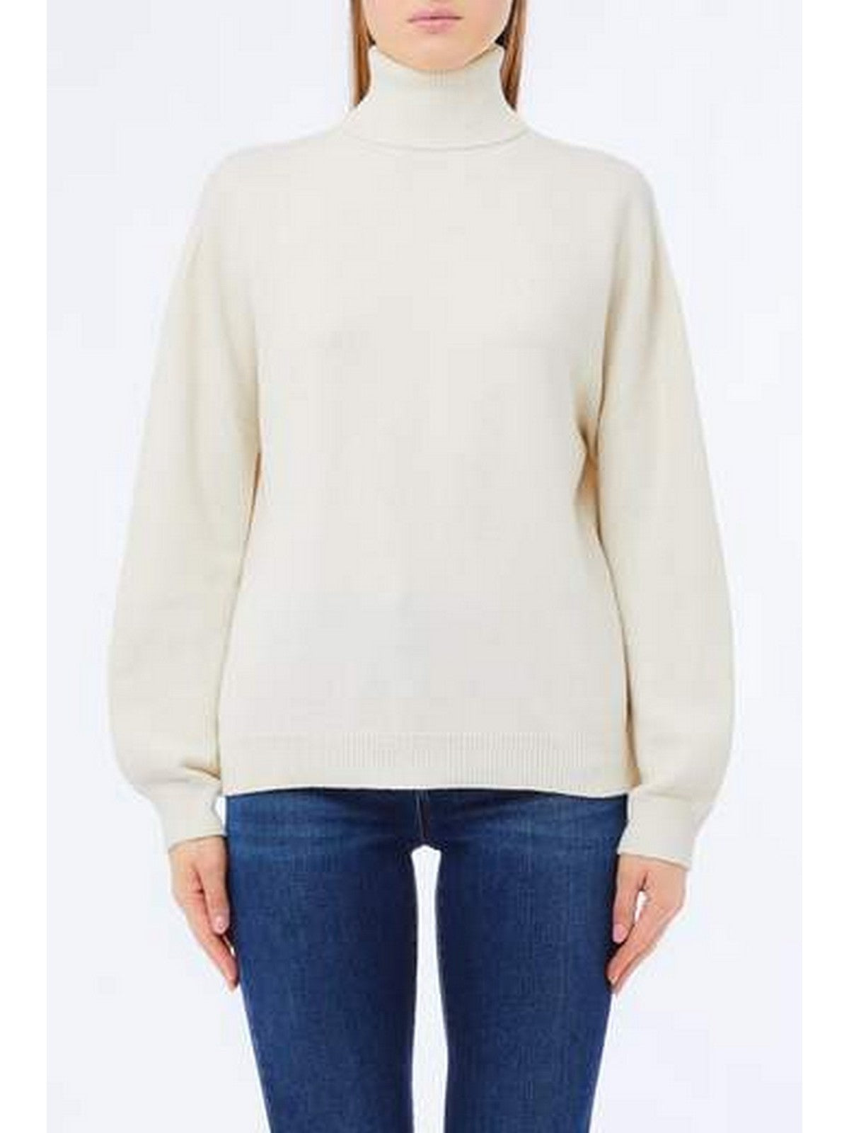 LIU JO WHITE Maglione Donna  MF5234MA27R W9167 Bianco lana met.