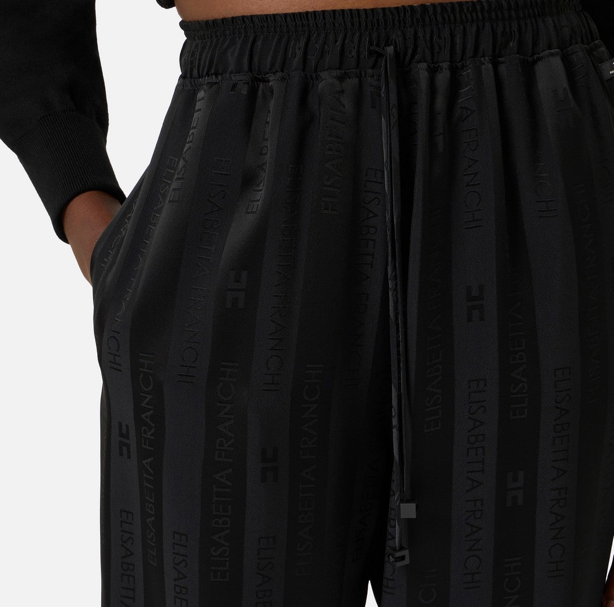 ELISABETTA FRANCHI Pantalone Donna  PA15661E2 110 Nero gioboutiqueweb