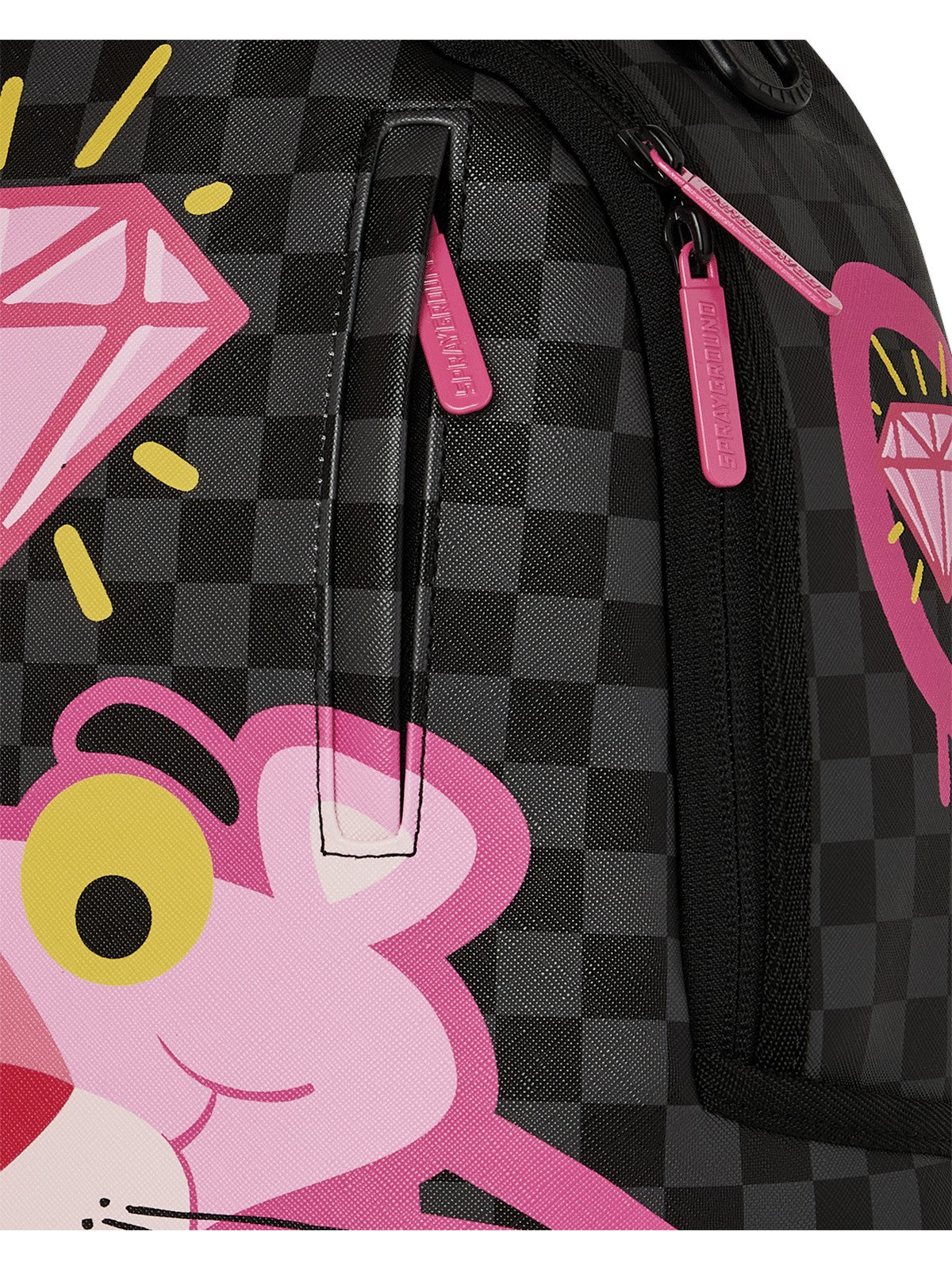 SPRAYGROUND Zaino Unisex adulto PINK PANTHER  DRIPPY DIAMONDS DLXSV BACKPACK 910B8790NSZ Nero gioboutiqueweb